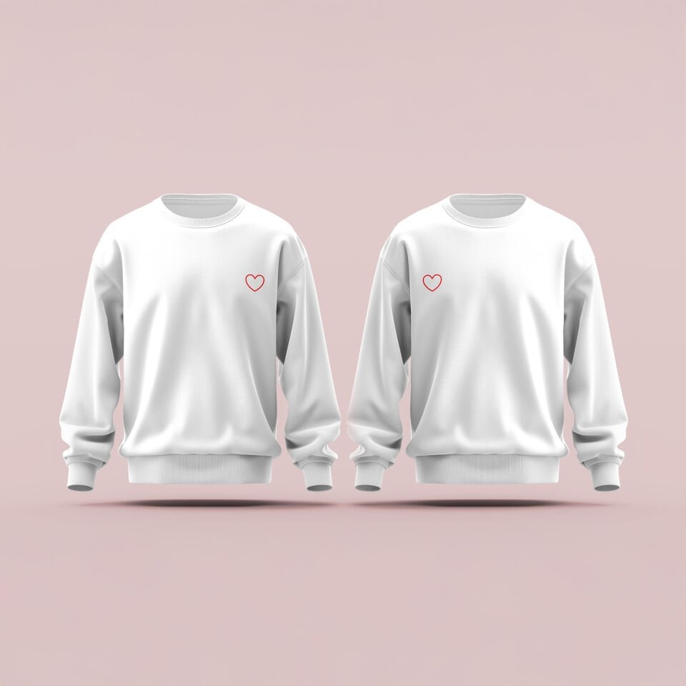 Çiftlere Özel Baskılı Sweatshirt